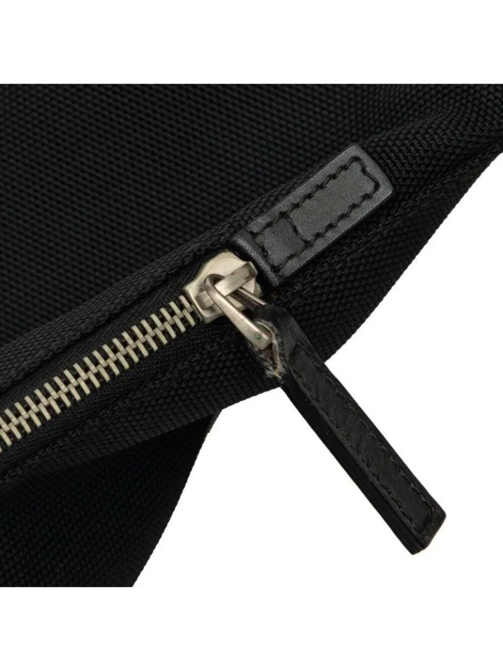 Gucci Sherry Line Fold Backpack Black Canvas Leather